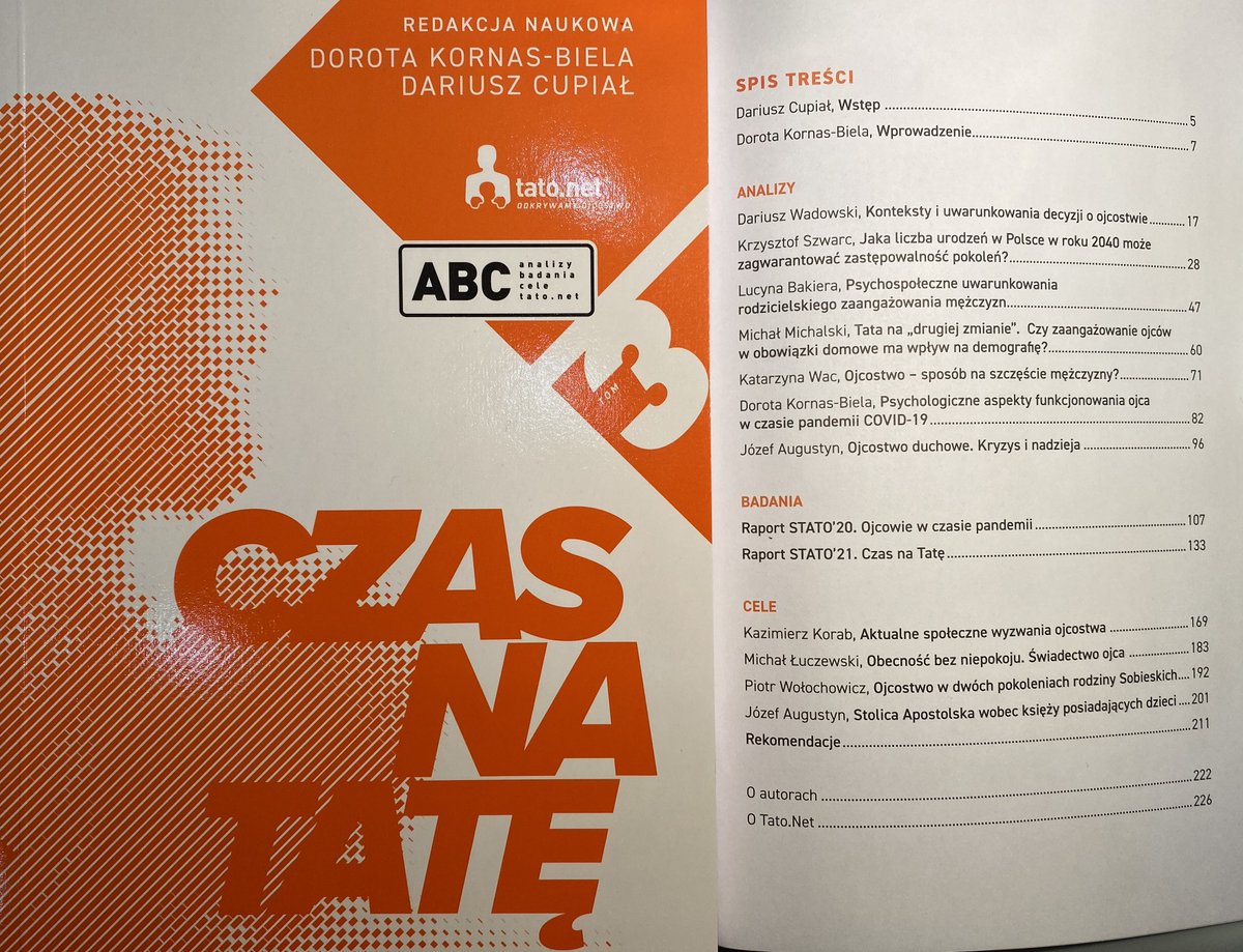 darekcupial's tweet photo. Do nie tak dawna ojcowie byli w dużej mierze pomijani w naukowych monografiach i w programach wsparcia rodzin. Nowa monografia #AnalizyBadaniaCeleTatoNet #ABC3 #CzasNaTatę #ThinkTankTatoNet w jakimś stopniu wypełnia tę lukę. https://t.co/0uomk43W7Y