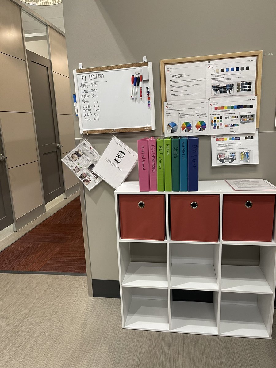 patytarget's tweet photo. Ready, Set, Go Team! 
Here at T2498 we came up with a communication board and place for our TMs to have a place for their VMGs and planners. 🤩 https://t.co/RtJBQeQL8R
