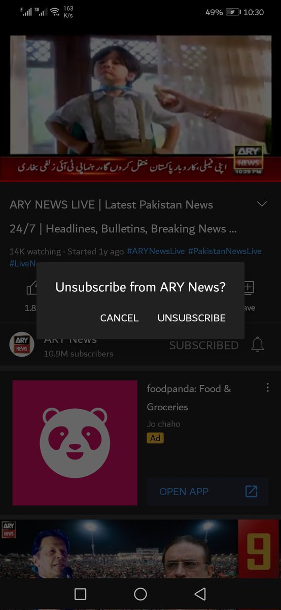 ALEEMBUTT627's tweet photo. ARY Unsubscribed https://t.co/qeDcla04X1
