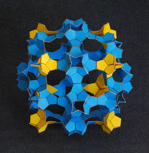 AlbertPCarpent1's tweet photo. 4 examples of crinkled polyhedra based on the Archimedean solids. components: pentagons. #geometry #polyhedra #math #maths #mathematics #structuralgeometry #STEM #STEAM https://t.co/UizJbsTu2Z
