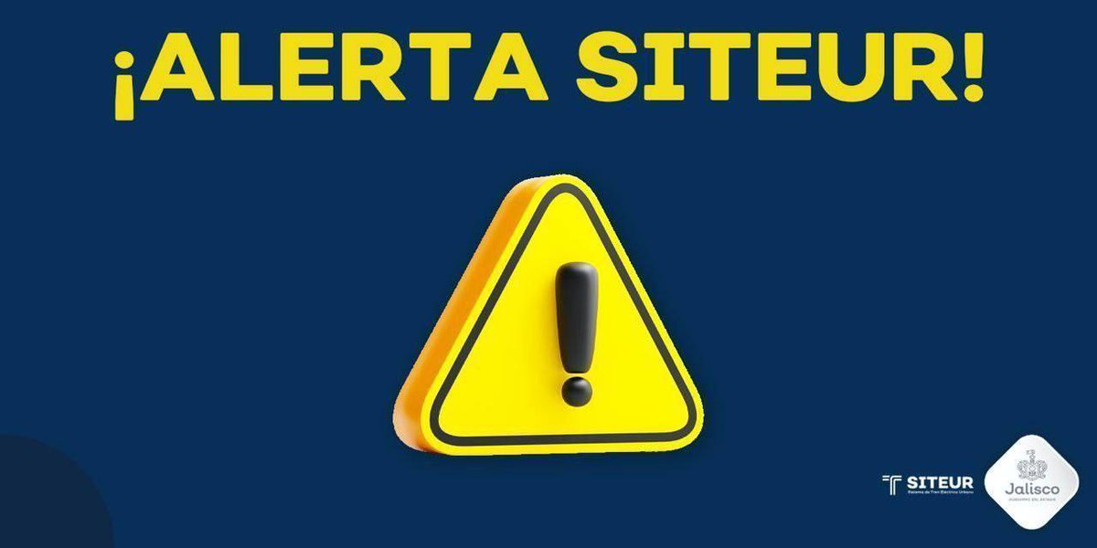 #AlertaSiteur

Por trabajos en el equipo electrónico de la #Línea3 de #MiTren, momentáneamente los trenes circulan con velocidad reducida. Toma tus previsiones; disculpa las molestias.
