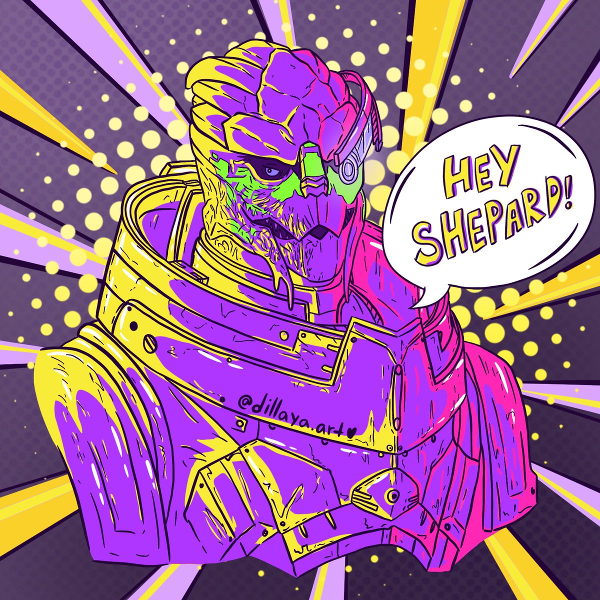 DillayaArt's tweet photo. Let's start with one of my favs pals Garrus! One of a hell cool #MassEffect character!
"Hey Shepard!"
#garrus #garrusvakarian
#masseffectfanart
#bioware
#biowarebase
#garrusart
#turianart
#popartdigital https://t.co/q78ZOGlHAX