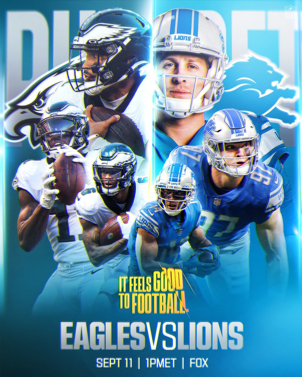 Two teams looking to make a statement in 2022. And they play in Week 1. 👀

<a href="/Eagles/">Philadelphia Eagles</a> | <a href="/Lions/">Detroit Lions</a>

📺: #PHIvsDET -- Sunday 1pm ET on FOX
📱: Stream on NFL+ bit.ly/3POvRB0