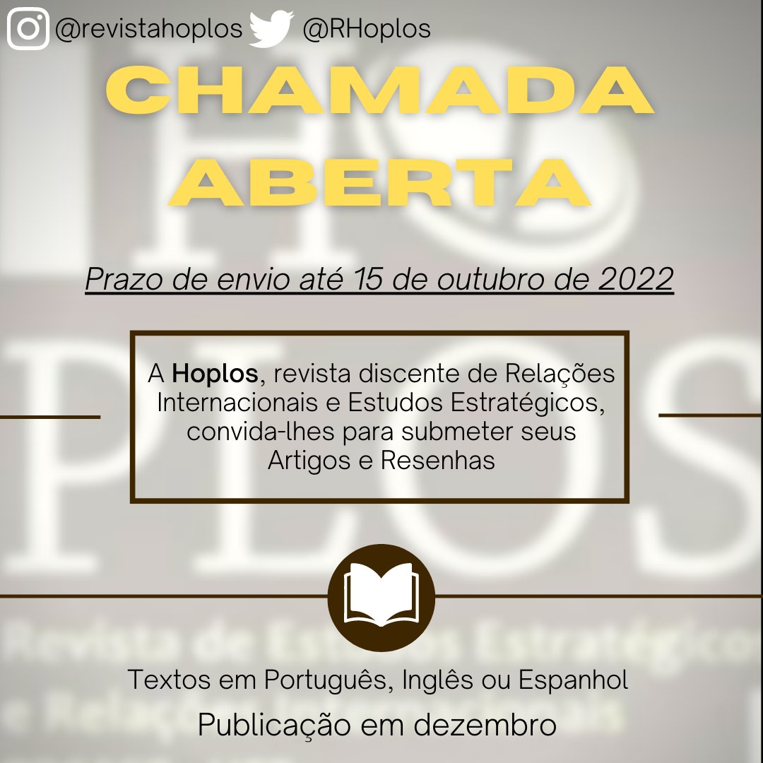 Fala, galera!

Lembramos que estamos com chamada aberta p artigos e resenhas!

Envios até 15/10