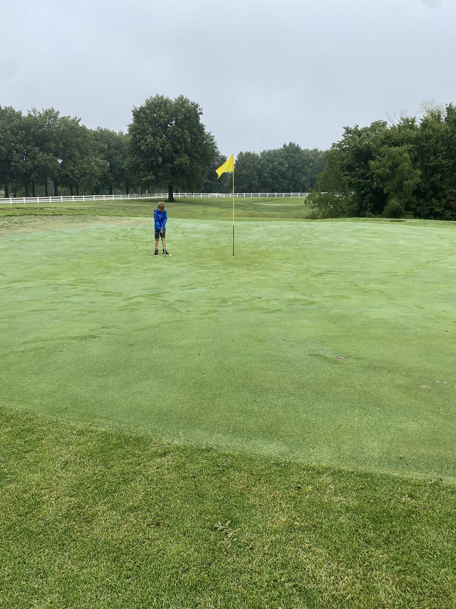rothbm74's tweet photo. First round of golf with the grandson! He dominated the course. #sunflowerhillsjuniorgolfcourse https://t.co/LSdP25sxnT