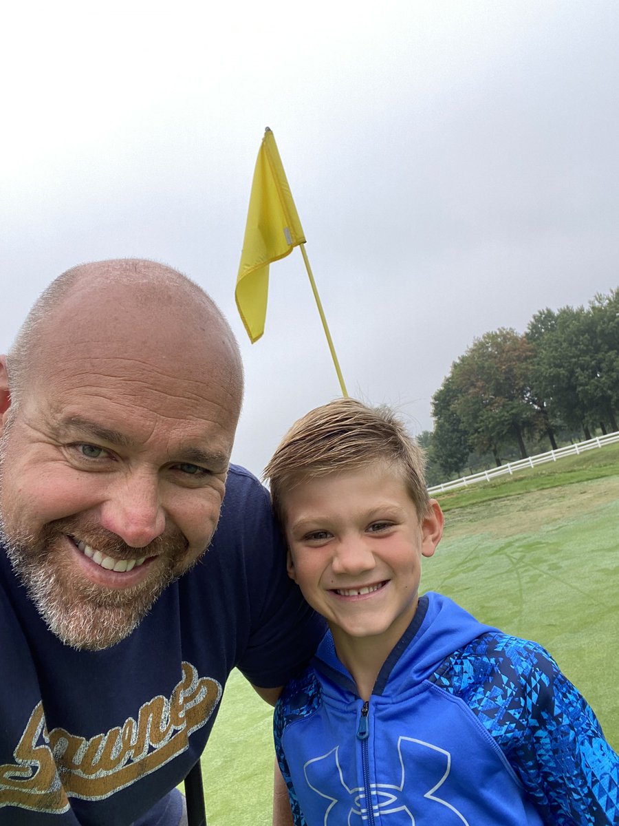 rothbm74's tweet photo. First round of golf with the grandson! He dominated the course. #sunflowerhillsjuniorgolfcourse https://t.co/LSdP25sxnT