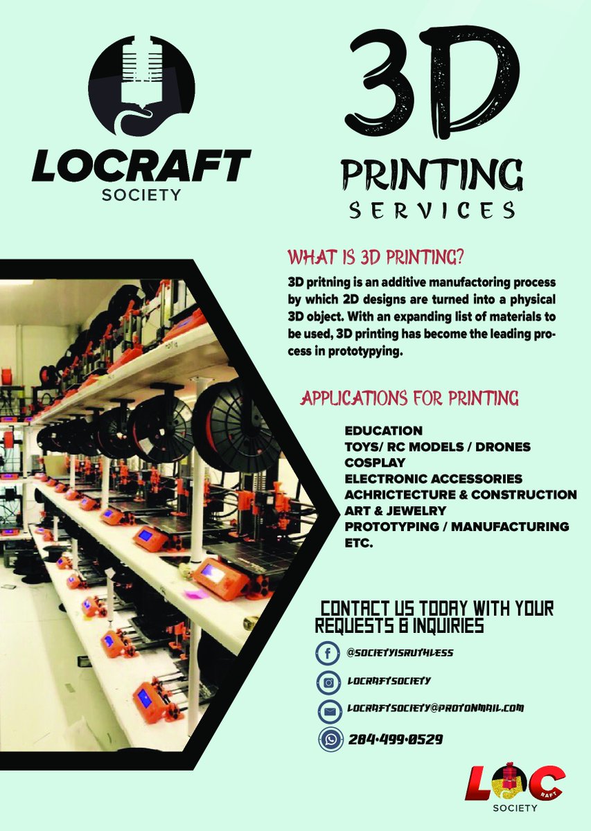MoscowManiac's tweet photo. Launching a 3D Printing service in the VI. 
Appreciate all the love thus far.
#Maker #3Dprintservice #VirginIslands https://t.co/SmldbPJr5O
