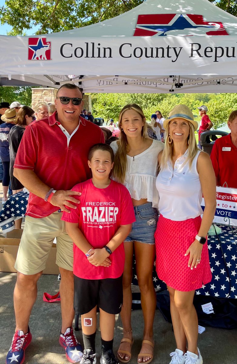 FrazierForTexas's tweet photo. Great speaking and seeing everyone at the Labor Day Rally held by the @CollinGOP in Plano. Let’s GO https://t.co/vCLBC5wlpH 🇺🇸 https://t.co/mpp9w5fjkx