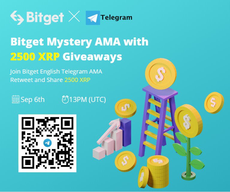 bitget's tweet photo. #Bitget Mystery AMA Sep 6, 13 PM (UTC)

Complete Gleam Tasks - https://t.co/7iIF2isxKq

⭐️Prize pool $800 = 2,500 $XRP 🚀💯
💎Join - https://t.co/mqfUUu0FW8

📃$300 XRP instant #airdrop during AMA.
📃$500 XRP airdrop Gleam Tasks https://t.co/CB710knMJr