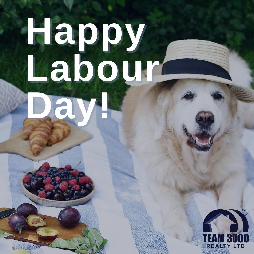 Team3000Realty's tweet photo. Wishing everyone a safe and relaxing #LabourDay long weekend! We look forward to being back at it tomorrow! To learn more about Team 3000 Realty, visit us at https://t.co/saWE3speNn
.
.
.
.
.
.
. 
#T3KHoliday #homes #realestate #familytime #Celebrate #T3KRealty https://t.co/N4Um2H6eel