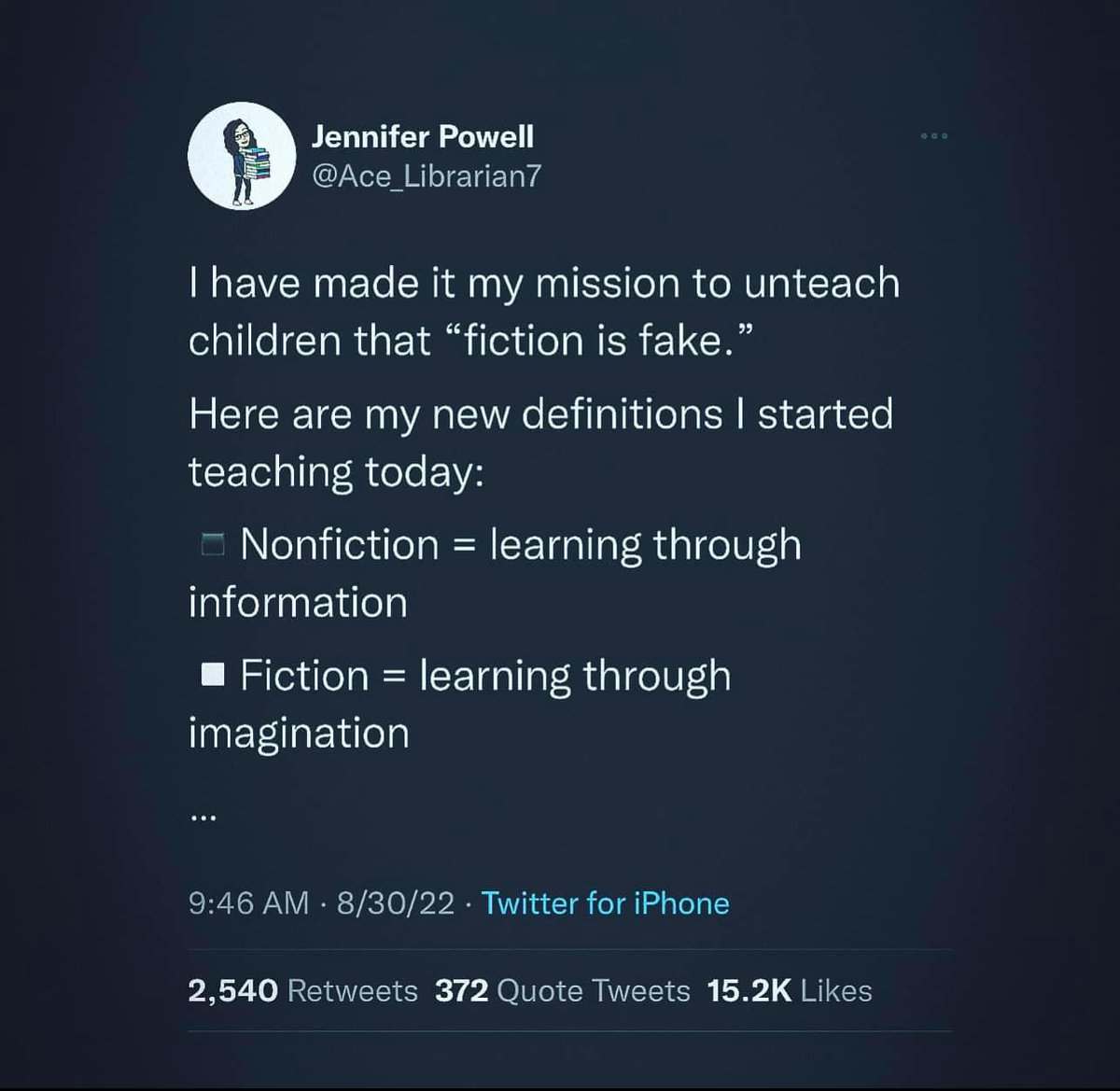 Abbie_Murray2's tweet photo. Education is ever evolving! Love this! 🤍#readingnonfiction #readingfiction #readingteacher #2ndgradeteacher https://t.co/sruMkN0IHY
