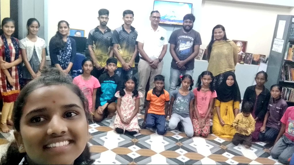 Today The moment the village students celebrated “Teacher's Day” in the <a href="/marihallibrary/">ಗ್ರಾಮ ಪಂಚಾಯತ ಗ್ರಂಥಾಲಯ ಹಾಗೂ ಮಾಹಿತಿ ಕೇಂದ್ರ ಮಾರೀಹಾಳ.</a> library today for the teachers who are volunteering in our library. Thank you Children's.....
<a href="/readingkafka/">Uma Mahadevan Dasgupta</a>