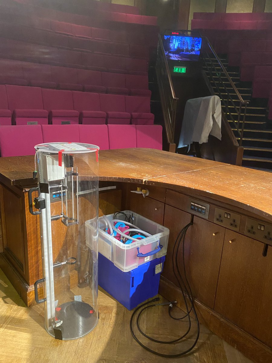 plasmaStu's tweet photo. Ready for my talk on plasma physics @Ri_Science, the popomatic has been given a tune up by Ollie and Annabel and made its way to the RI from Blackett https://t.co/t2LXRrbFnk