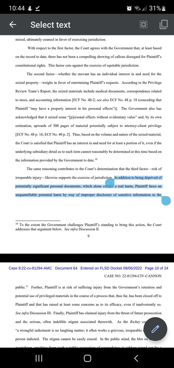 JacobWillkomm's tweet photo. @openargs One of the reasons the court lists why Trump has standing

"improper disclosure of sensitive information"

You've got to be kidding me. https://t.co/uaPalYppOD