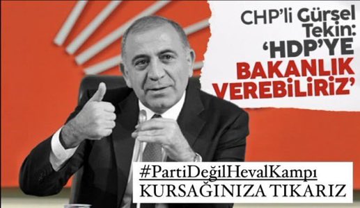 Atatürk’ün !dleri diyenlere..
Apo’nun heykelini dikeceğiz diyenlere .
CHP bakanlık verecekmiş ..
Bunlara oy verende vatan sevgisi olamaz..
#PartiDeğilHevalKampı
KURSAĞINIZA TIKARIZ