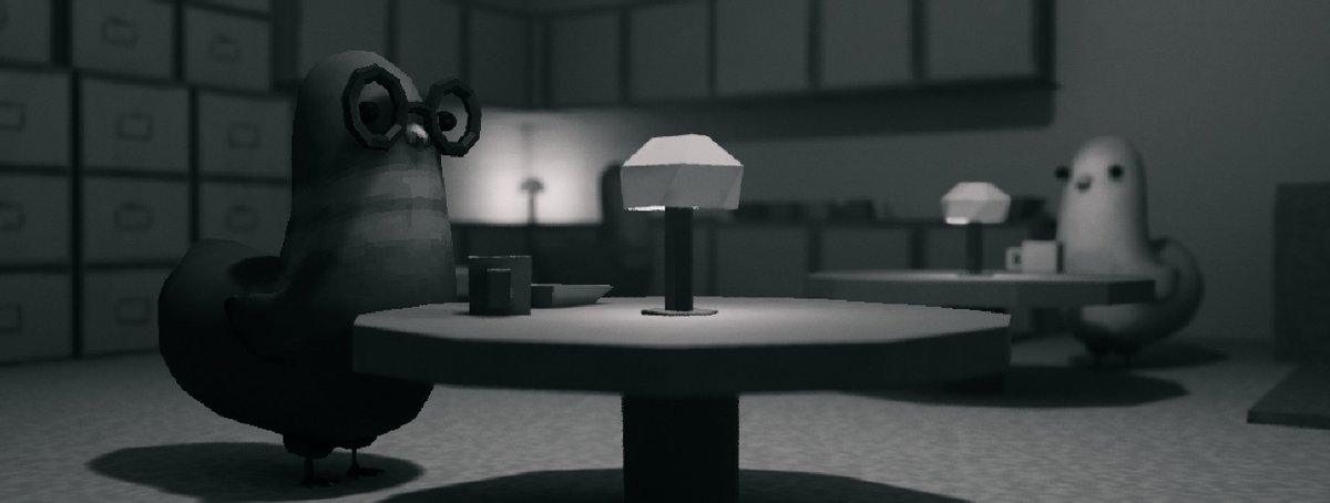 Doc's enjoying his lunch at the agency #indiedev #gamedev #unrealengine