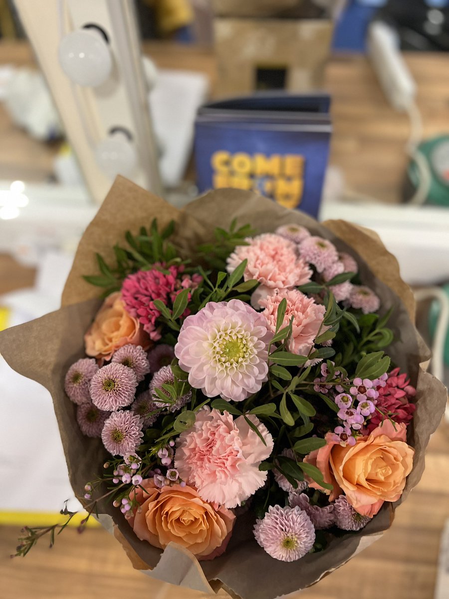 craigstrongarm's tweet photo. Thanks to my amazing agents @NicBoltMan for my beautiful opening night flowers!!!! ππ»π #imanislander #welcometotherock @ComeFromAwayUK https://t.co/8CNrLZGHns