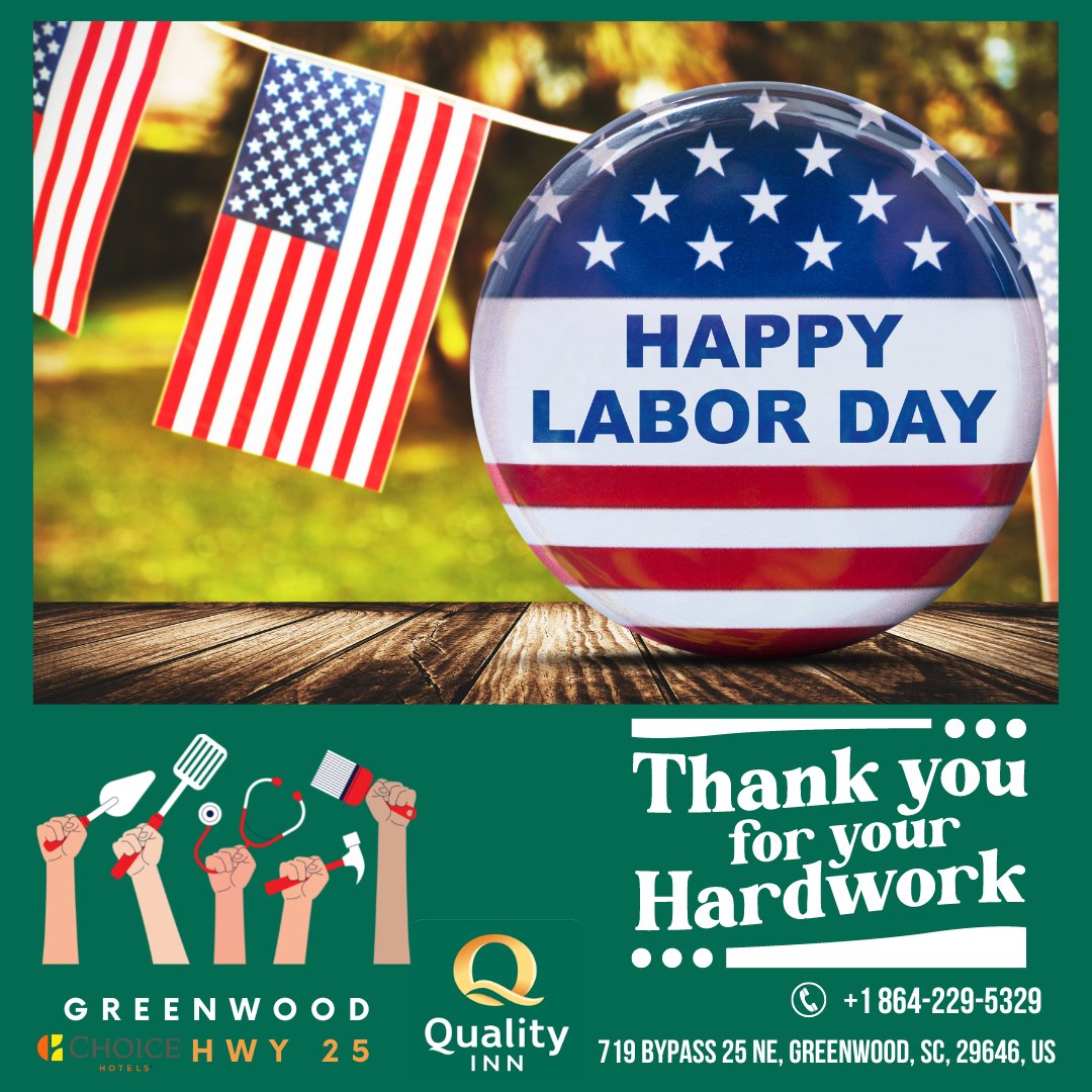 InnHwy's tweet photo. Today we celebrate everyone who works hard, regardless of whether you have a lot to show for it or nothing. We see you. We thank you! #HappyLaborDay https://t.co/i3cEBGgweG