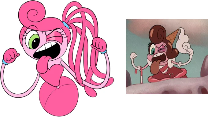 more Mommy Long Legs doing Baroness Von Bon Bon in (Cuphead Show) expressions, there's another post I wanna do and I'm done#cupheadshow #baronessvonbonbon #PoppyPlaytime #mommylonglegs 