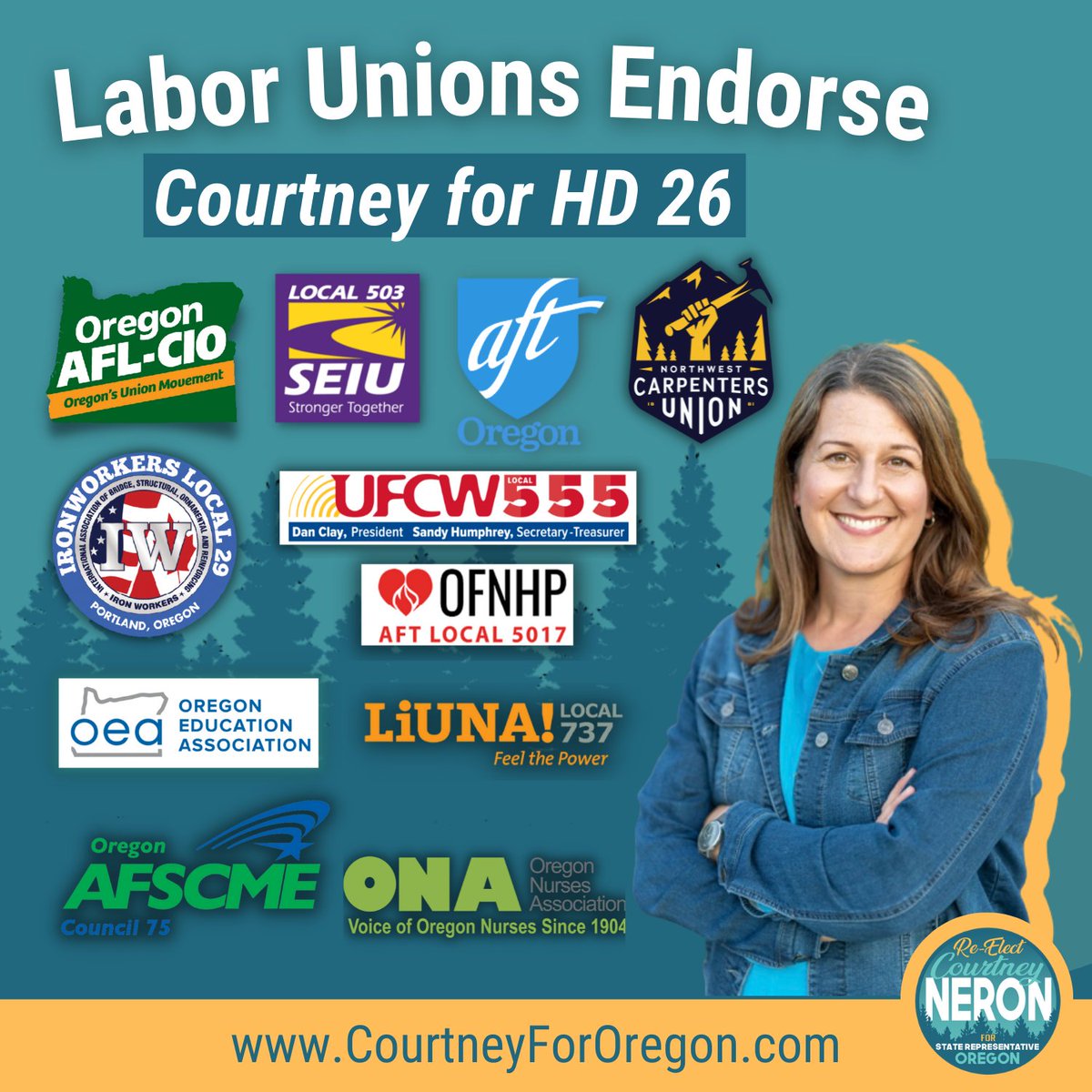 CourtneyForHD26's tweet photo. On Labor Day, we celebrate the contributions and achievements of American workers. Labor is the backbone of our economy. I will continue to support safe working conditions, a living wage, and the right to unionize. I am honored to be supported by organizations with these values. https://t.co/jR43zeRlOV