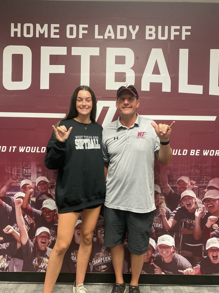 avery_cannon25's tweet photo. I am extremely blessed to announce that I have committed to continue my academic and softball career and West Texas A&amp;M University. Thank you  to my friends, family, coaches, and teammates for everything the last 10 years. Go Buffs! 🤙🏻🦬

@WTSoftball @pchsfriscosb @Premier16U https://t.co/jupJPOGdUk