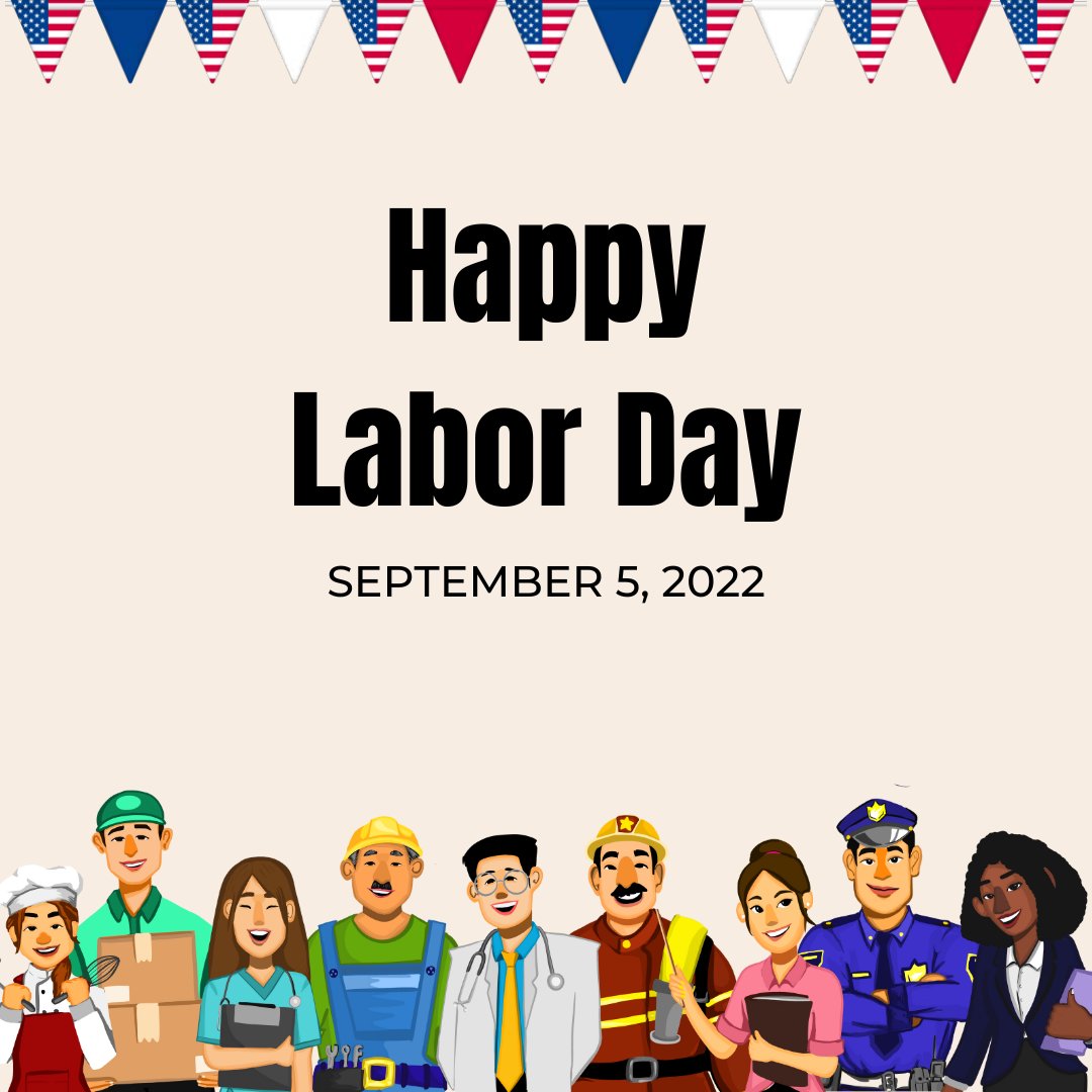 People_Element's tweet photo. In the nineteenth century, labor activists wanted a federal holiday to celebrate the contributions workers have made to America's strength and well-being. Labor Day is our annual celebration of American workers! 😀

#PeopleElement #HR #EmployeeVoice https://t.co/TMVv1RNWwE