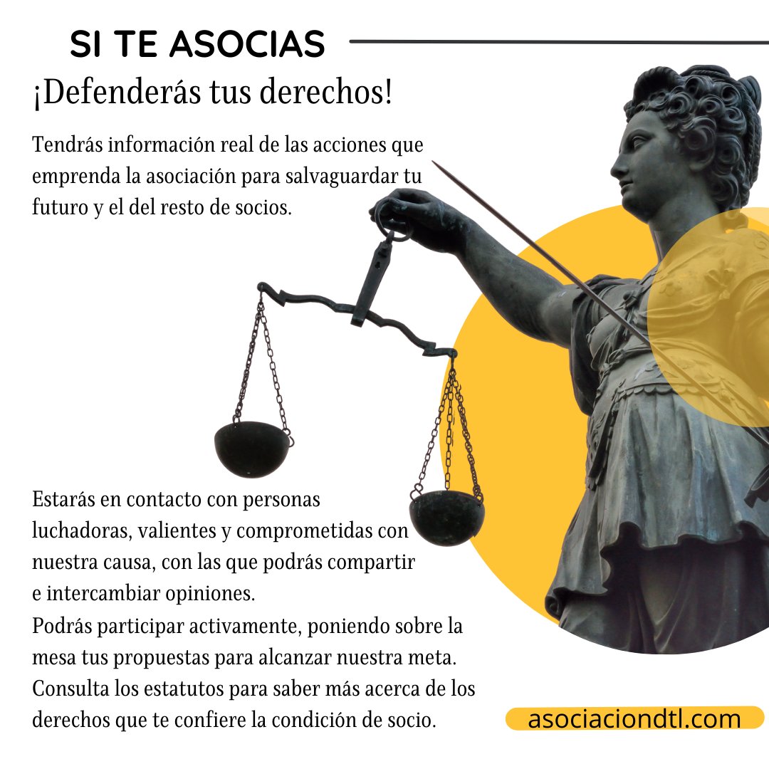 asoc_dtl's tweet photo. Conoce las #VentajasDTL por pertenecer a la asociación. La principal de todas es la oportunidad que te damos de defender tus derechos, seas funcionario u opositor. https://t.co/fP8gDn8JhB