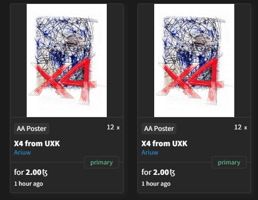 AriuAzadi's tweet photo. ❗ 2 /12 editions of the X4 poster are SOLD!
- 2 #XTZ
- https://t.co/N6Nv88dxsG
❌ONE ed #GIVEAWAY (See the attached tweet👇🏼)
#UXK https://t.co/nTUQROXxnQ