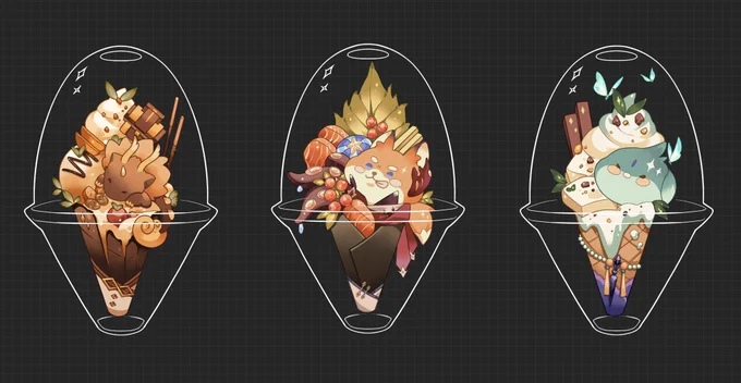 Zhongli - Childe - Xiao The keychain prepare for #CA7 