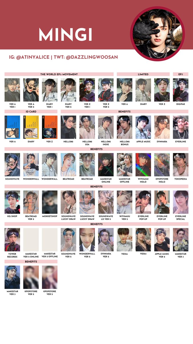 ATEEZ [THE WORLD EP.1 : MOVEMENT] — photocard template / wishlist