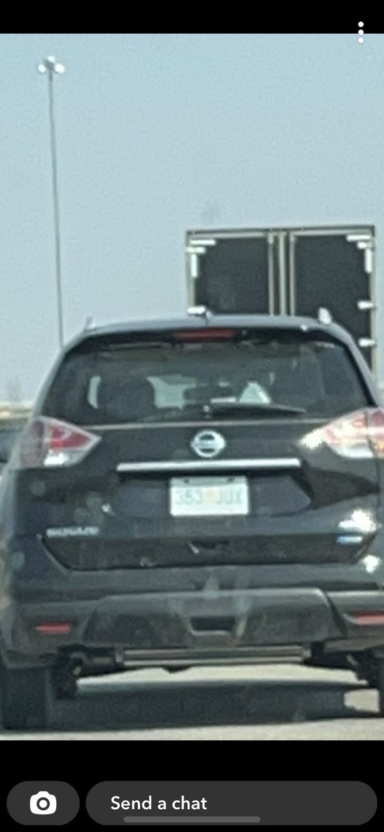 This vehicle pulled on the highway from a grid road south of Stoon, followed to circle drive. It exited on hwy 16 west toward city. License is different, but 2 coloured males in vehicle, driver heavier set with mustache. Run the plate. <a href="/RCMPSK/">RCMP Saskatchewan</a> @SPSInternalSK