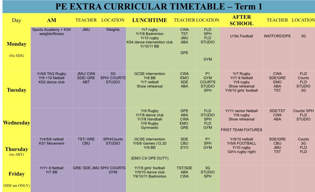 Wonderful to see all our students back in school today! Extra curricular clubs start next week. Anyone is welcome!