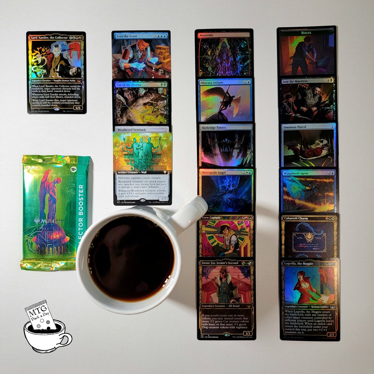 mtg_pack_a_day's tweet photo. Day 612 ... Streets of New Capenna Collector Booster
.
$6123.60 raised for mutual aid and charity since January 2021.
Purchase a card or become a patron to support this project.
Info in bio.
.
#mtg #mtgcommunity #streetsofnewcapenna #lordxanderthecollector #tcg #collectibles https://t.co/uZYWhUgXJb