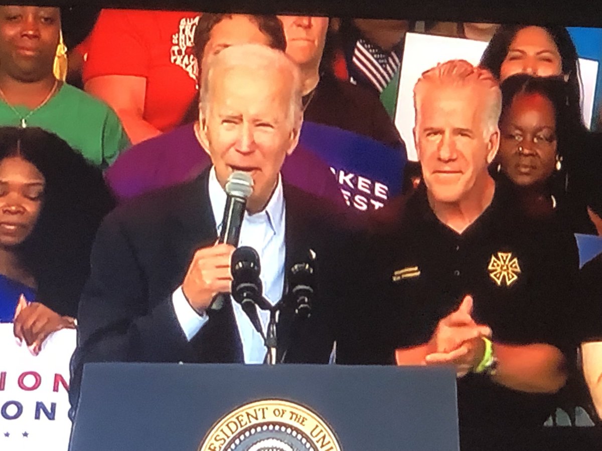 The #CreativeEconomy and its ⁦<a href="/IATSE/">IATSE // #IASolidarity</a>⁩ members front and center during ⁦<a href="/POTUS/">President Donald J. Trump</a>⁩ #LaborDay speech.  ⁦⁦⁦Entertainment doesn’t work without ⁦<a href="/IATSE/">IATSE // #IASolidarity</a>⁩!