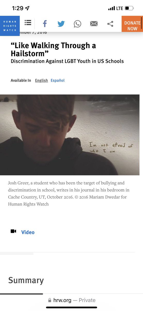 jackie_stanaway's tweet photo. @psyc220 #CD1b This is an example of one of the five phases of oppression targeting violence. This student at school was a target for being bullied for being gay. This is a problem all throughout the world with students getting targeted for being gay/lesbian. https://t.co/eS5fKm3Xvf