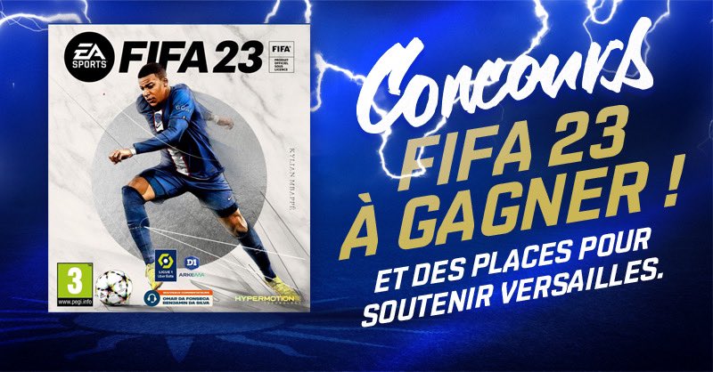 FC_Versailles's tweet image. [#Cadeau] 🎁 - 2️⃣0️⃣ jeux FIFA 23 (ou FUT Coins) + 2️⃣0️⃣ places en tribune Présidentielle pour l’affiche FC Versailles 🆚 Le Mans FC à gagner !

Pour participer :
👉 follow @FCVersaillesOff 
👉 RT ce tweet
👉 mentionne deux personnes en commentaire 

Tirage au sort le 1er octobre.