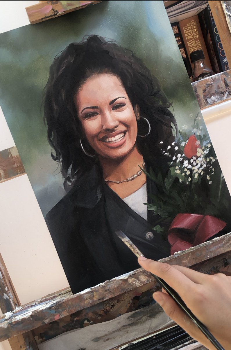 RT @Aljabouri2: My painting of Selena Quintanilla, DM me for the original https://t.co/bePxLIHY9J