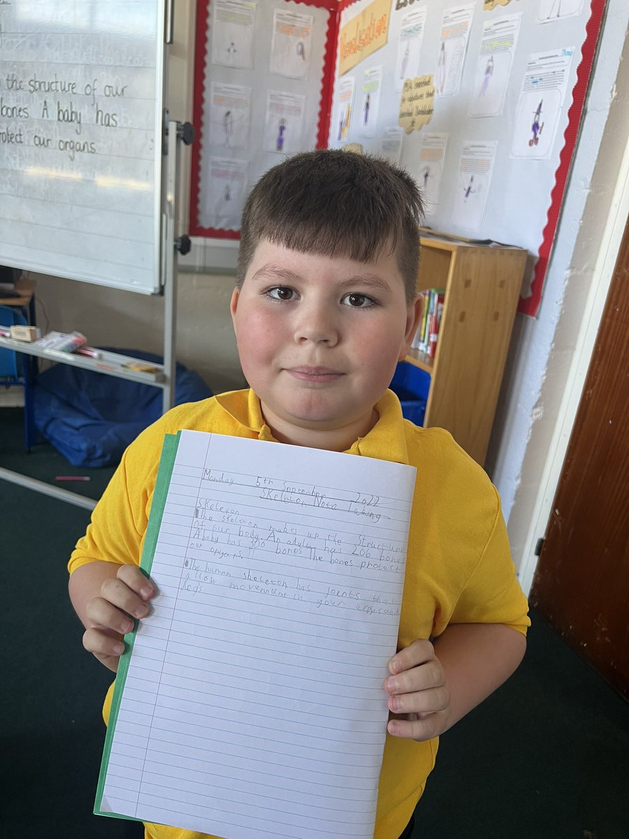 MissMcKayNPS's tweet photo. Note taking skills on the skeleton 📝🦴 these will form part of our report on our topic - My Body! https://t.co/wC6oaUsoWp
