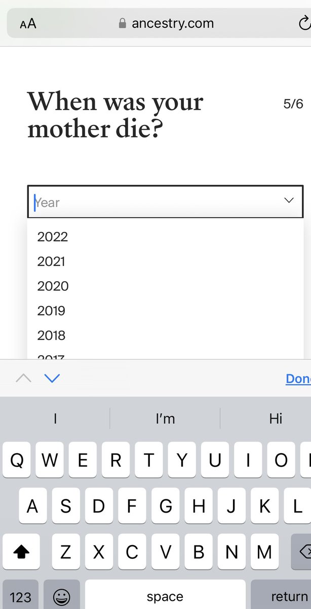 mitch_tt's tweet photo. @Ancestry I’m not trying to be rude, but I just want to make sure I wasn’t duped into signing up for an imposter site…Are these pretty obvious grammatical errors a part of your profile creation questionnaire? 😳 https://t.co/qORiheFznQ
