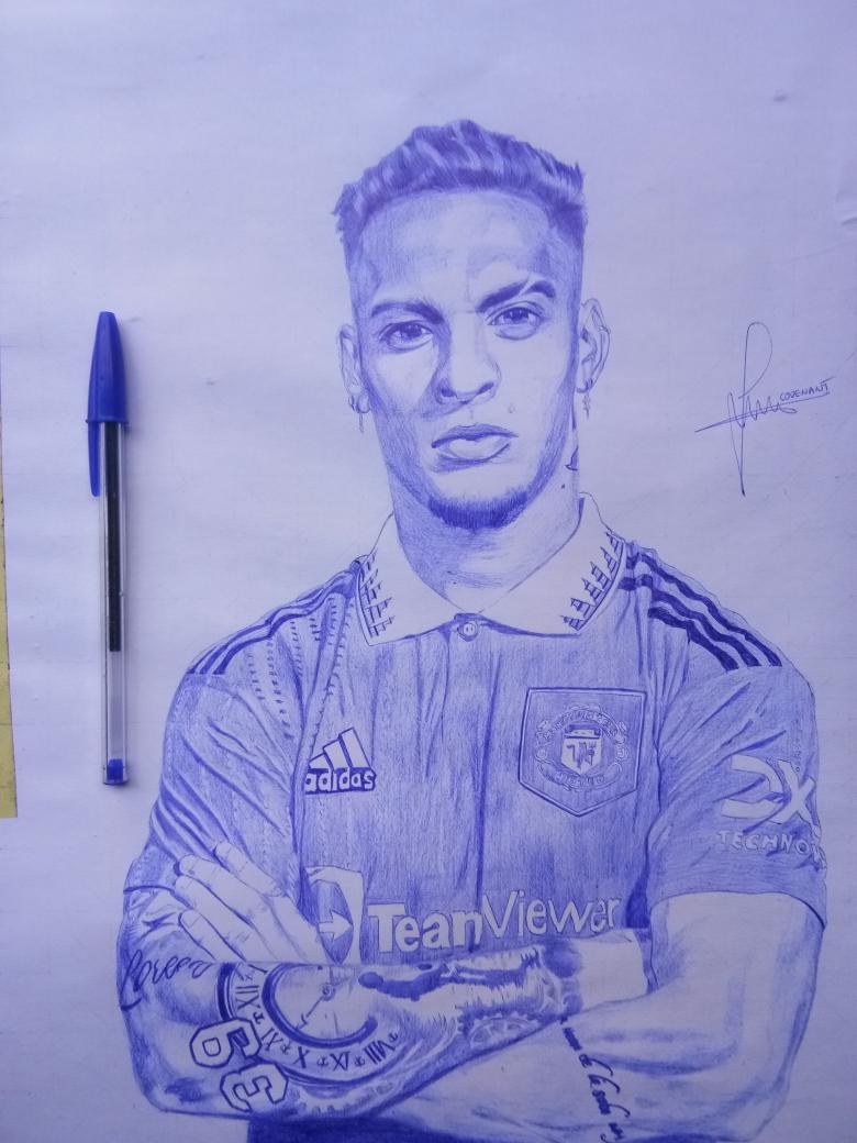 PhenomenalFH's tweet photo. Another Banger 💥💥💥
Here's a BallPoint work of Brazilian 🇧🇷/ Manchester United 🔴 Winger @antony00

What do y'all think
@Utdtori
@ManUtdInPidgin
@ManUtd
@TenHagMind

#ForThePassion
#GGMU https://t.co/g9uPKZt9Tp