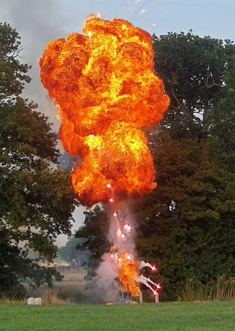 Something a little different over the weekend! My pyrotechnician experience expanded to include Bomb effects and strafing runs and hand held cannons!