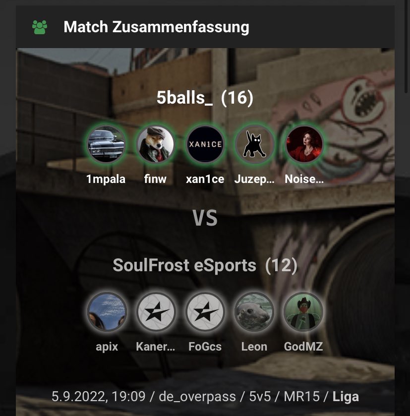 SFeSportsORG's tweet photo. Verlieren leider 12-16 gegen #5balls

Natürlich verlieren wir nur weil FoG PC Probleme hat und nicht weil die Gegner besser waren!

Bald ( Sonntag ) gibt es dann auch wieder einen Win zu feiern ⛷⛷ https://t.co/32xN3kRuGb