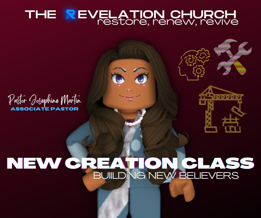 TheRChurch_rblx's tweet photo. “Therefore, if anyone is in Christ, he is a new creation; old things have passed away; behold, all things have become new.” - 2 Corinthians 5:17 (NKJV)

+ NEW CREATION CLASS  w/ Pastor Jo 🏗️

+ Every OTHER Wednesday 🗓️

+ 7:30 PM EST / 6:30PM CST ⏱️

+ The Ark Campus ⚓️

+ You 🫵 https://t.co/VAY7zTeXfS