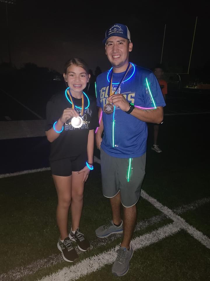 CrossRockdale's tweet photo. Sharing some more from our midnight mile! I was so excited/shocked to see the turnout these athletes had! Getting better every year 💙🐅💛  The community support is amazing https://t.co/opMuRfRd1c