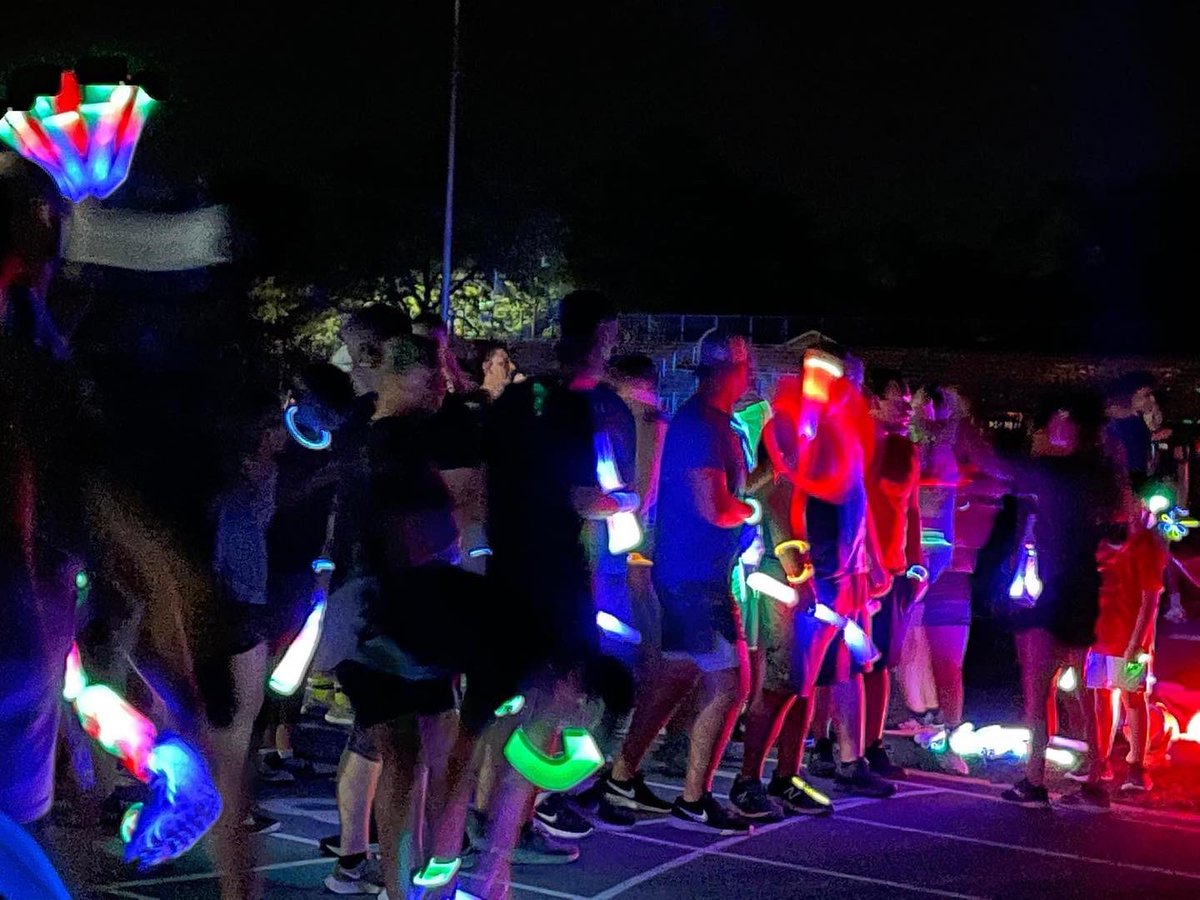 CrossRockdale's tweet photo. Sharing some more from our midnight mile! I was so excited/shocked to see the turnout these athletes had! Getting better every year 💙🐅💛  The community support is amazing https://t.co/opMuRfRd1c