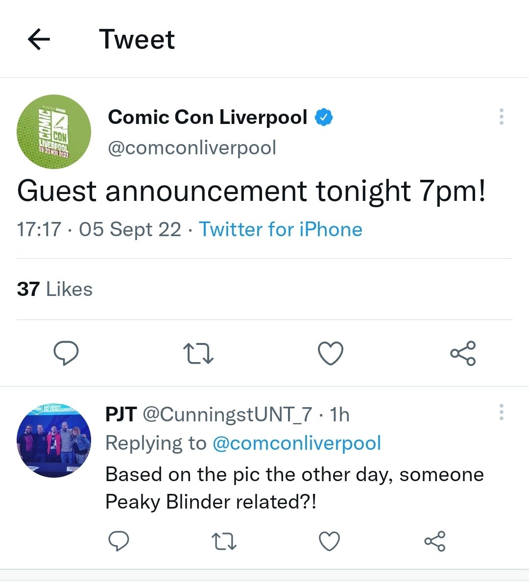 CunningstUNT_7's tweet photo. @comconliverpool Called it 😉 https://t.co/QM0TFvXG7A