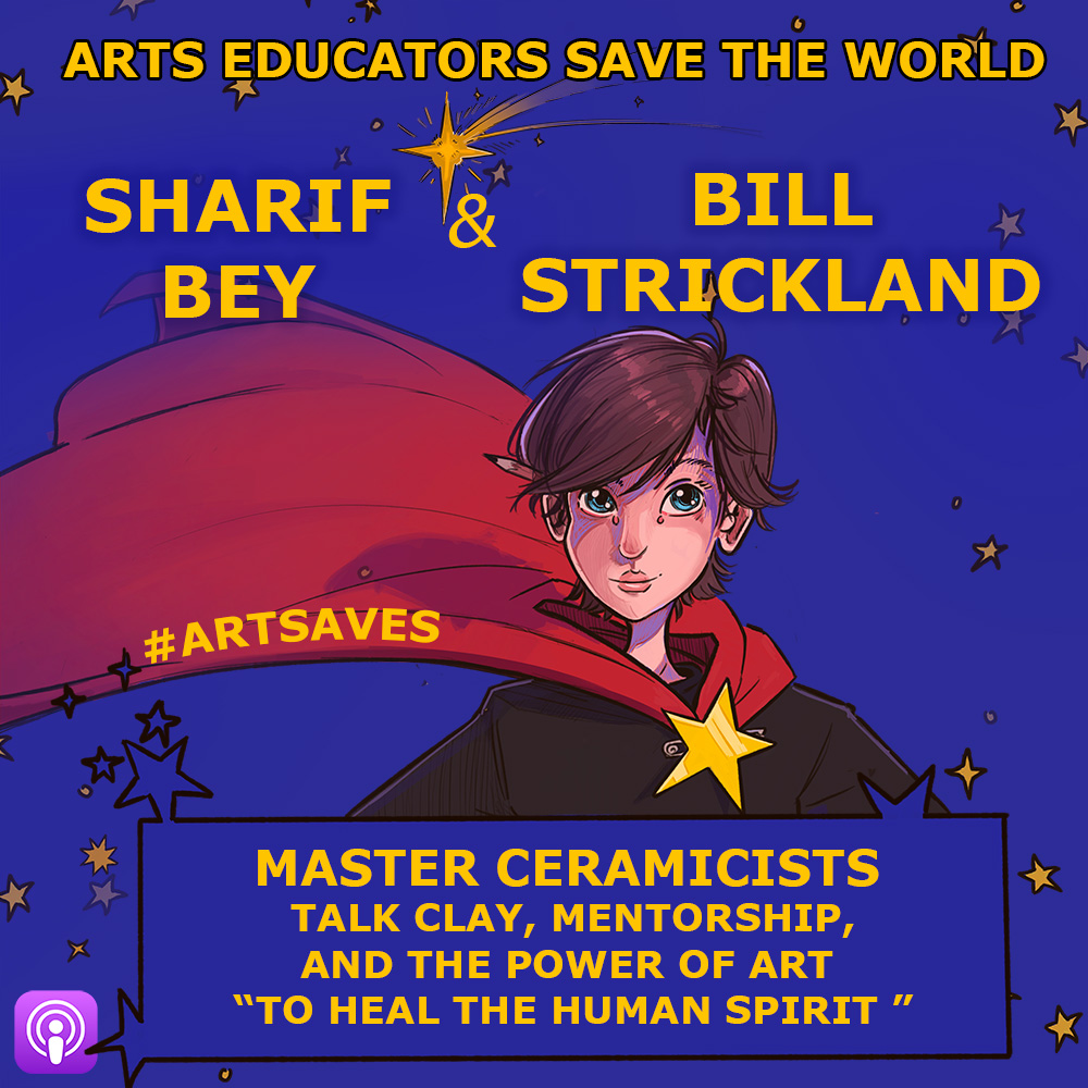 littlestjew's tweet photo. Episode 3 of @artseducators #podcast is out NOW — Bill Strickland, @macfound genius #Pittsburgh and @SyracuseU @SU_VPA professor Sharif Bey discuss the beauty of clay, the value of mentorship, and the power of art to “heal cancer of the human spirit.” #artsaves #arts #education https://t.co/asVRToSfRx