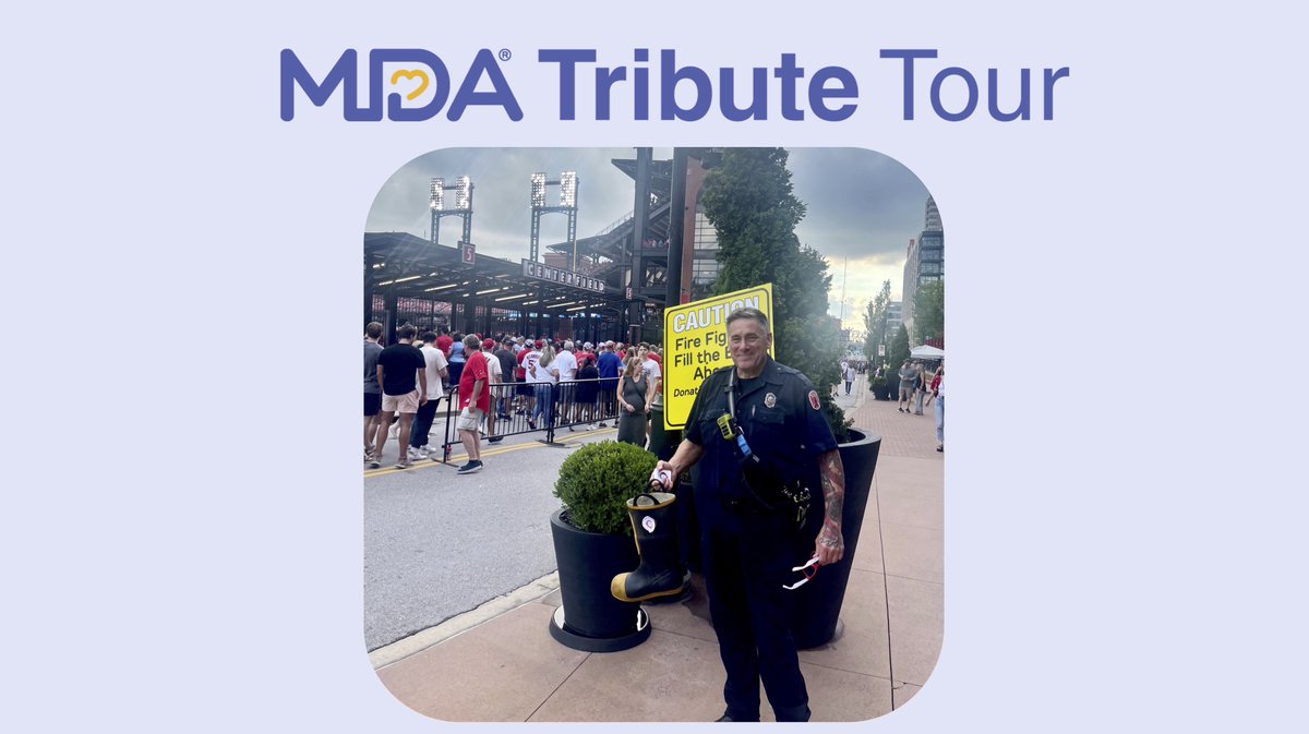 MDAorg's tweet image. Thank you @IAFFofficial across the nation #LaborDayWeekend and here on the #MDA #TributeTour #StLouis is @IAFFlocal73 &amp;amp; Professional Fire Fighters of Eastern Missouri Local 2665 at Ballpark Village ahead of the @Cardinals game &amp;amp; throughout the metro area. Stop &amp;amp; #FillTheBoot 💙💛