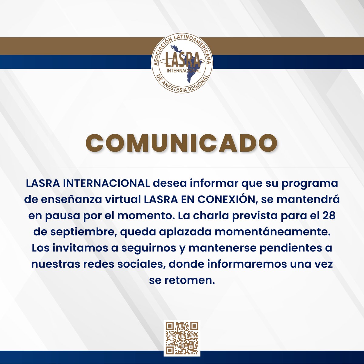 Comunicado. . #lasra #lasrainternacional