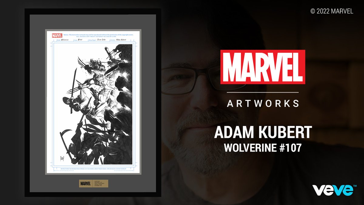 .<a href="/AdamKubert/">Adam Kubert</a> has been writing/drawing for <a href="/Marvel/">Marvel Entertainment</a> since 1993. He has worked on many Marvel series, including Wolverine!

This 1/1 variant cover artwork for Wolverine #107 is available via silent auction from 1 PM PT on the VeVe web app: bit.ly/3Rz8gFt

#MARVELxVeVe
